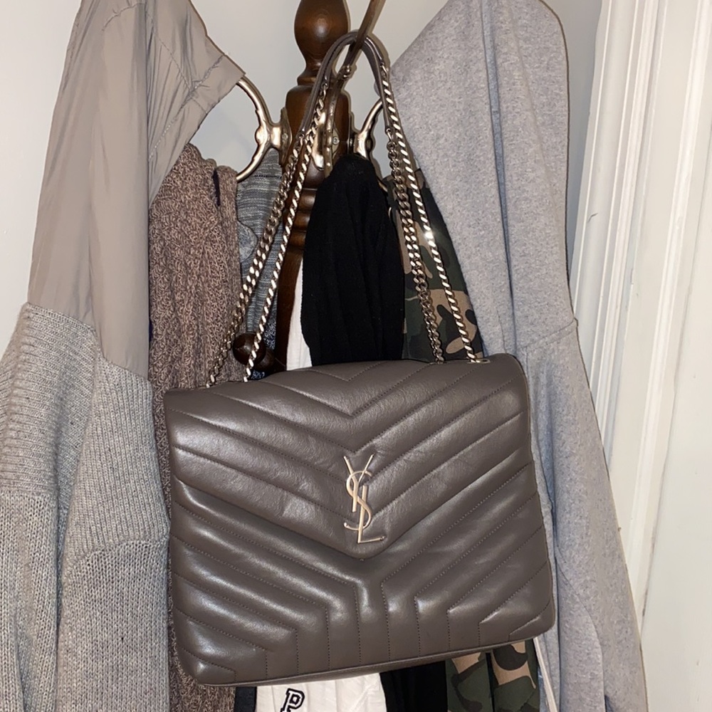 SOLD Saint Laurent Gray Medium Lou Lou